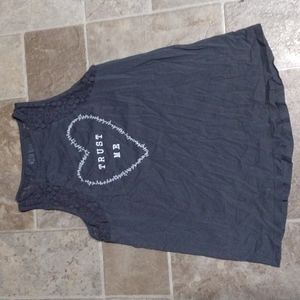 Girls sleeveless "trust me" shirt with lacey straps